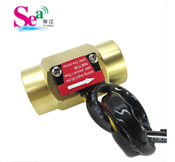 B9 DN20 58mm Female Thread Brass Hall Effect Water Flow Sensor for Water Heaters, High-Precision Liquid Flow Meter for Water Temperature and Flow Detection