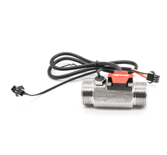 B6-S DN20 66mm Stainless Steel Hall Effect Water Flow Sensor for Water Heaters, High Precision Liquid Flow Meter with Water Temperature and Flow Detection Function