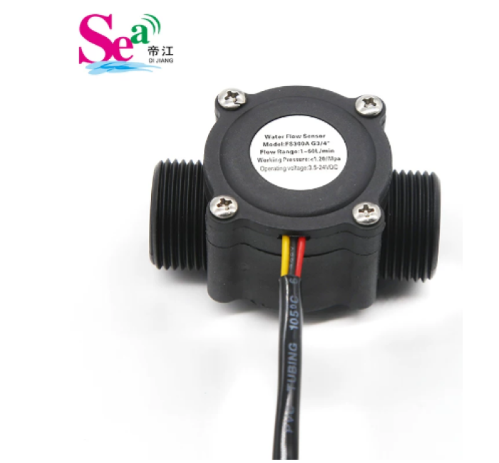 FS300A 6分水流量传感器 G3/4高精度霍尔流量计 海水耐腐蚀流量计
