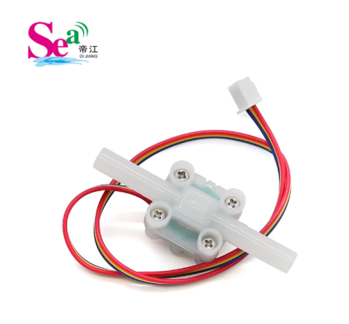 ZJTM-04A 1.2MM 2.5MM  2分快接PVDF材质微型水流量传感器快接耐酸碱霍尔水流量计医疗食品